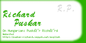 richard puskar business card